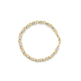 10K Yellow Gold 1.00 Cttw Diamond 5 Stone Floral Cluster and 