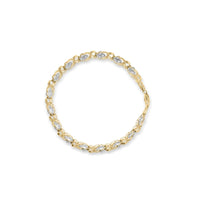 10K Yellow Gold 1.00 Cttw Diamond 5 Stone Floral Cluster and 
