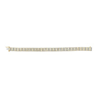 14K Yellow Gold Round and Baguette-Cut Diamond Bracelet (5.50 cttw, H-I Color, I1-I2 Clarity)