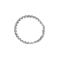 10K White Gold 1 1/2 Cttw Diamond Alternating Diamond and X-Link 7.5