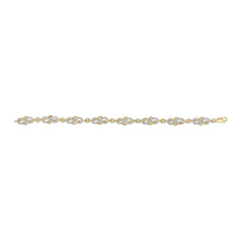 14K Yellow Gold Plated .925 Sterling Silver 1.0 Cttw Diamond Infinity Loop and Swirl Link Bracelet-2