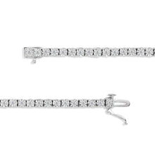 IGI Certified .925 Sterling Silver 1.0 Cttw Miracle-Set Diamond Round Miracle Plate Tennis Bracelet (I-J Color, I3 Clarity)-2