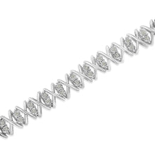 Sterling Silver rose-cut Diamond X-Link Bracelet (1 cttw, I-J Color, I2-I3 Clarity)-2