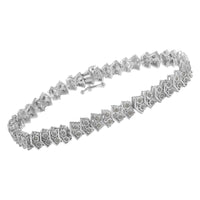 .925 Sterling Silver 1.0 cttw Diamond 