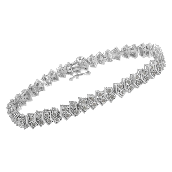 .925 Sterling Silver 1.0 cttw Diamond 