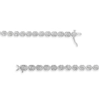 .925 Sterling Silver 1/10 cttw Miracle-Set Round-Cut Diamond 