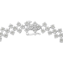 .925 Sterling Silver 1.0 cttw Miracle-Set Round Diamond "Zig Zag" Link Bracelet (I-J Color, I3 Clarity) -7.25-2