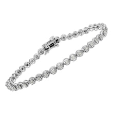 .925 Sterling Silver 1/2 Cttw Miracle Set Round Diamond Bezel Design Link Bracelet (I-J Color, I2-I3 Clarity) - 7.25"-2
