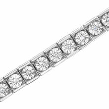 .925 Sterling Silver Miracle Set Diamond Accent Classic Tennis Bracelet (I-J Color, I2-I3 Clarity) - 7.25"-2