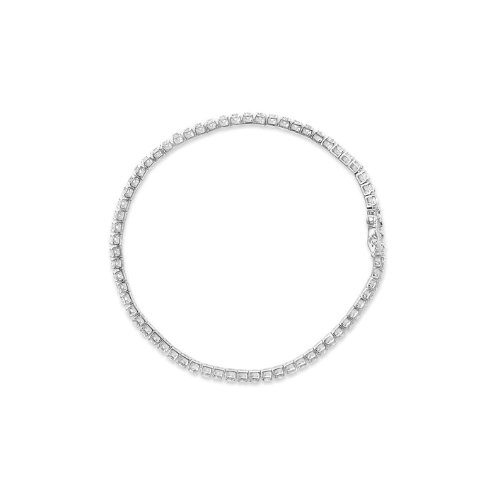 14K White Gold Classic Lab-Grown Diamond Tennis Bracelet (F-G Color, VS2-SI1 Clarity) - 7