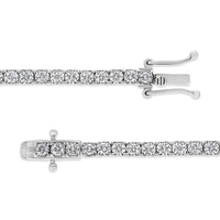 14K White Gold 3.0 Cttw Miracle Set Round-Cut Lab Grown Diamond Illusion 7
