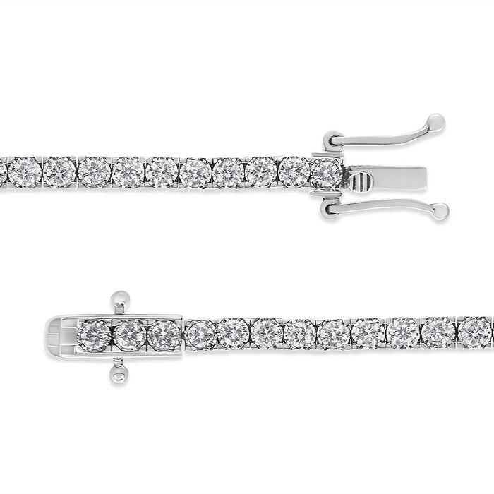 14K White Gold 3.0 Cttw Miracle Set Round-Cut Lab Grown Diamond Illusion 7