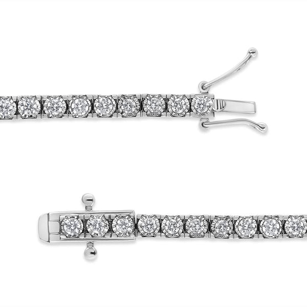 14K White Gold 2.0 Cttw Miracle Set Round-Cut Lab Grown Diamond Illusion 7