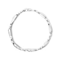 .925 Sterling Silver 1 3/4 Cttw Diamond Wave and X Link Tennis Bracelet (I-J Color, I3 Clarity) - 7