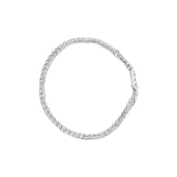 .925 Sterling Silver 1.0 Cttw Diamond Collar Line Link Bracelet (I-J Color, I1-I2 Clarity) - Size 7.25