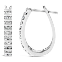 10K White Gold 1.0 Cttw Alternating  Diamond 