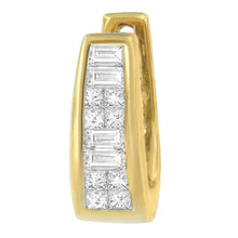 14k Yellow Gold 1/2ct TDW Princess and Baguette Diamond Earrings (I-J,VS1-VS2)-2