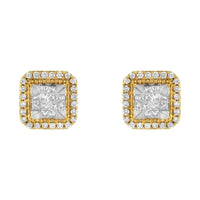 10KT Yellow Gold Diamond Stud Earrings (1/2 cttw, H-I Color, SI2-I1 Clarity)