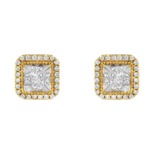 10KT Yellow Gold Diamond Stud Earrings (1/2 cttw, H-I Color, SI2-I1 Clarity)-2