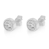 10K White Gold Diamond Floral Stud Earrings (3/8 cttw, I-J Color, I2-I3 Clarity)-2 thumbnail 3
