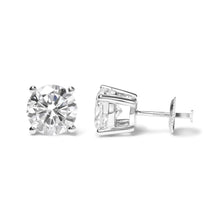 IGI Certified 14K White Gold 5.00 Cttw Round Brilliant-Cut Lab Grown Diamond Classic 4-Prong Stud Earrings with Screw Backs (F-G Color, SI1 Clarity)-2