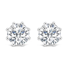 14K White Gold 1.0 Cttw Lab-Grown Diamond 8 Prong Hidden Halo Stud Earrings (F-G Color, VS1-VS2 Clarity)-2