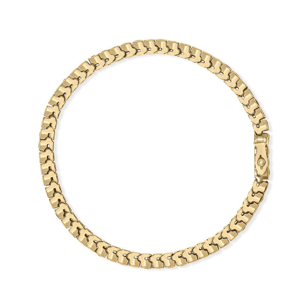 14K Yellow Gold 1 3/4 Cttw Diamond and 5.0 Cttw Blue Sapphire Bezel Set Tennis Bracelet (G-H Color, SI1-SI2 Clarity) - 7