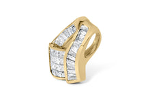 14k Yellow Gold 2.0 Cttw Princess and Baguette-cut Diamond Art Deco Inspired Pendant Necklace (G-H Color, VS1-VS2 Clarity) - 18 Inch-2