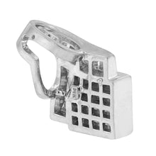 14k White Gold 2 1/10 Cttw Princess and Baguette Geometric Designed Diamond Pendant Necklace (G-H Color, VS1-VS2 Clarity) - NO CHAIN INCLUDED-2