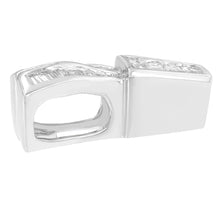 14K White Gold 1 1/3 cttw Princess and Baguette Cut Diamond Sparkling Shapes Pendant Necklace (H-I, SI1-SI2)-2