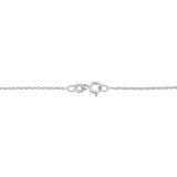 .925 Sterling Silver 1/10 Cttw Diamond Miracle-Set 2 Stone 'Together Forever' Open Circle 18