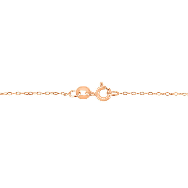 AGS Certified 10K Rose Gold 1/5 Cttw Bezel Set Round Diamond Solitaire 16-18