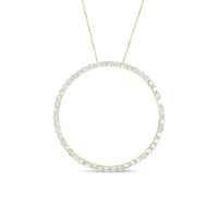 10K Yellow Gold Plated .925 Sterling Silver 4 Cttw Diamond Circle Hoop 18