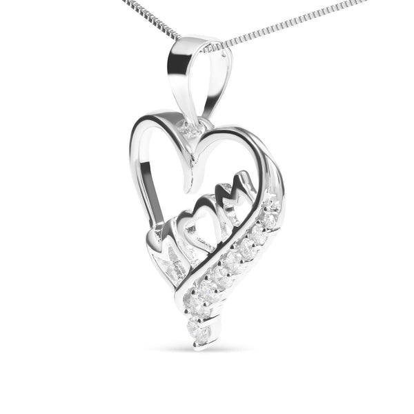 .925 Sterling Silver 1/4 Cttw Diamond  