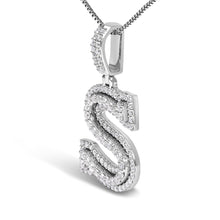.925 Sterling Silver 1 1/10 Cttw Round Lab-Grown Diamond "S" Pendant Necklace - 18"-2