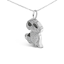 .925 Sterling Silver 1 1/4 Cttw Diamond Shih Tzu Dog Pendant Necklace 18 inch (Black and I-J Color, I2-I3 Clarity)-2