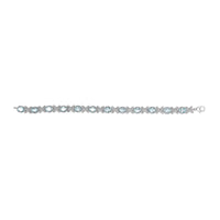 .925 Sterling Silver Oval Blue Topaz Diamond Butterfly Link Bracelet (I-J Color, I1-I2 Clarity) - Size 7