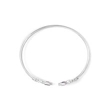 .925 Sterling Silver 8X4MM Marquise Purple Amethyst and Diamond Accent Fleur Di Lis Open Cuff Bangle (I-J Color, I1-I2 Clarity) - 7"-2