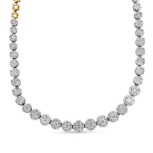 IGI Certified 14K Yellow Gold 14 3/4 cttw Pave Set Round-Cut Diamond Riviera Necklace (F-G Color, S2-I1 Clarity)-2