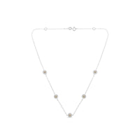 Sterling Silver Diamond Station Necklace (1/2 cttw, I-J Color, I1-I2 Clarity)