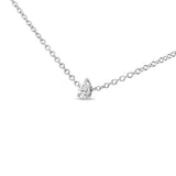 14K White Gold Pear Shape Lab Grown Diamond Solitaire Pendant Necklace (F-G Color, VS2-SI1 Clarity)-4 thumbnail 5