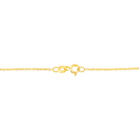 10K Yellow Gold 1/4 cttw Prong Set Round-Cut Diamond Open Heart 18