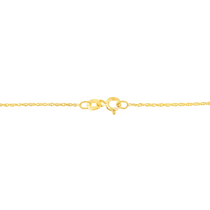 10K Yellow Gold 1/4 cttw Prong Set Round-Cut Diamond Open Heart 18