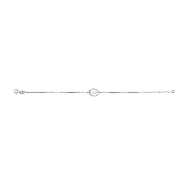 .925 Sterling Silver Diamond Accent MOM Charm Bracelet (J-K Color, I2-I3 Clarity) - 7
