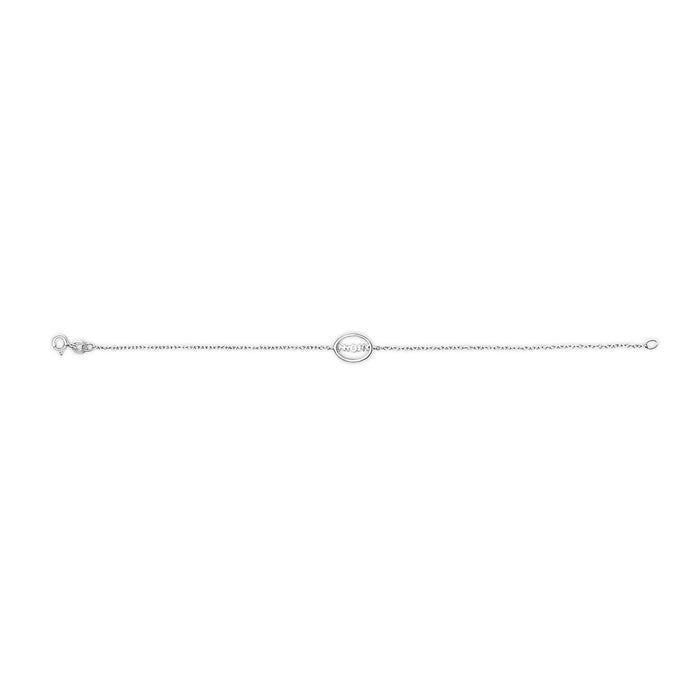 .925 Sterling Silver Diamond Accent MOM Charm Bracelet (J-K Color, I2-I3 Clarity) - 7