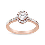 18K Rose Gold 1/2 Cttw Composite Marquise Composite Diamond Oval Shaped Halo Engagement Ring (F-G Color, VS1-VS2 Clarity)-2 thumbnail 3