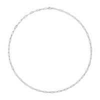 Unisex Solid 14K Gold 2.5mm Paperclip Chain Necklace