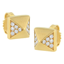 14K Yellow Gold 1/4 Cttw Diamond Pyramid Stud Earring (G-H Color, SI1-SI2 Clarity)-2