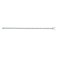 14K White Gold 4.0 Cttw Alternating White and Blue Lab Grown Diamond Tennis Bracelet - 7