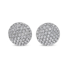 18K White Gold 3 1/2 Cttw Shared Prong Set Diamond Cluster Composite Disc Stud Earrings (F-G Color, VS1-VS2 Clarity)-2